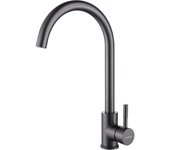 Grifo Cocina Fregadero Acero inoxidable, Monomando, giratorio 360°, Gris pistola