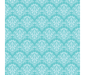 Papel Pintado Victoriano Flores en fondo Azul