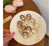 10PCS New Girls Cartoon Aniamls Flowers Small Elastic Hair Bands Children Lovely Hair Tie Rubber Bands Cute Kid Hair Accessories