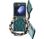 Luxury Hand Strap Handbag Case For Samsung Galaxy Z Flip 6 5 4 3 Flip6 Cover Bracelet Hand Chain Wristband Fundas Coque