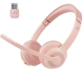 JIAMQISHI EH02U Wireless Bluetooth Headset ANC MIC for Work Computer Headphones USB Dongle Mute Mic for MacBook Headset Phone