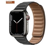 Leather Link for Apple Watch Band 45mm 41mm 40mm 44mm 49mm Original Magnetic Loop Bracelet IWatch Series 8 Ultra 3 SE 6 7 Strap