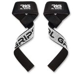 RL Grips® Straps Gym para Levantamiento de Pesas y Powerlifting - Correas de Agarre Fitness con Grip de Silicona para Gimnasio Acolchado - Agarraderas de Entrenamiento para Peso Muerto, Jalones, Remo - Rojo, Amarillo, Gris, Rosa, Azul y Blanco