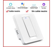 WiFi Tuya Smart Switch Push Button 1/2/3 Gang Light Wall Switches 220V No Neutral Wire Works With Alexa Google Home Smart Life