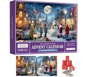 Calendario de Adviento 2024-2025, 1008 piezas de rompecabezas de perros navideños, calendario de Adviento, calendario de cuenta regresiva de Navidad, juego familiar, regalos de Navidad
