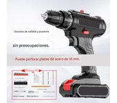 12V Power】Multi-funcional taladro de impacto inalámbrico / taladro / destornillador 3 en 1 de iones de litio hogar portátil pistola taladro placa de acero de perforación de hormigón ultra-larga duración de la batería.