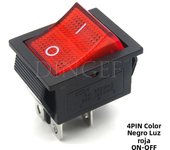 1PCS rocker switch KCD4 4PIN 6PIN 2 / 3 position ON-OFF Mini with light cat-eye 220V LED rocker switch button 16A 30A 250VAC 20A