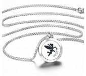 2024 Trendy 22mm Tree of Life Aromatherapy Necklace Stainless Steel Perfume Diffuser Essential Oil Lockets Spiral Open Pendant