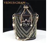 Bucket Crystal Bag Diamonds 11 Color Women Evening Bags Flower Rhinestones Egg Design Fashion Female Clutch Handbags