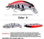 Sea.Yolo 1PC 6.8G 5.6CM Long Casting Distance Sinking Minnow Lure Bass Lake Fishing Plastic Bionic Bait With Two 10# Treble Hook