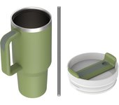 Taza Termo de viaje. Taza de viaje .1,2L (10 Colores) y Te para Llevar en Mano o en Coche - Taza Térmica de Acero Inoxidable con Tapa .Taza Termo Café o Té .Mikomika Botella, Vaso (QC1200 MEGA)