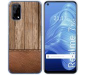 Tumundosmartphone Funda Gel Tpu para Realme 7 5G diseño Madera 09 Dibujos