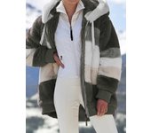 Abrigo de las mujeres chaqueta con capucha chaqueta de Invierno Fashion Caliente con capucha pullover chaquetas Cremallera Chaqueta de sweatshirt chaqueta de flota