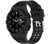 Case+Strap for Samsung Galaxy Watch 6 4 40mm 44mm Transparent Silicone Band Sport Bracelet Galaxy Watch 4 Classic 46 Accessories