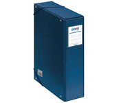 Dohe caja para proyectos lomo 9cm - carton forrado con papel impreso y plastificado - cierre con gomas - color azul
