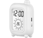 Despertador de Proyección LED with FM Radio y Alarma Dual - Brillo Ajustable - Diseño Práctico