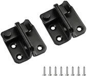2 Pieces Exterior Door Latch Door Latch Sliding Door Lock Stainless Security Door Lock Black Latch Buckle Latch For Door Window