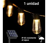LED Solar String Light Outdoor IP65 Waterproof Christmas Decoration 10-30 Bulbs Retro Camping Garland Garden Party Fairy Lamp