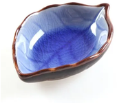 Kitchen Bowl Kitchen Tool Dish Creative Ice Crack Glaze Leaf Ceramic Seasoning Soy Sauce Vinegar Small Plates 10*7.5*3cm