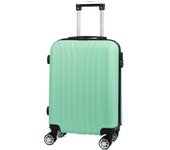 DAM Maleta de cabina Trolley en material ligero de ABS de alta resistencia. Cerradura numérica, 4 ruedas dobles extraíbles y giratorias 360°. 57x38x20Cm