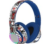 #New Colorful Graffiti Headphones LED Wireless Bluetooth Headsets Hifi Stereo Foldable Gamer Earphones Noise Reduction Handsfree
