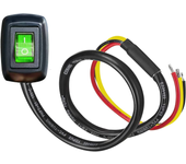 AUTOZOCO Interruptor de coche DIY en forma de gota de agua, Interruptor de encendido/apagado, Interruptor de luz de coche en forma de gota, DC12V/10A, 24V/5A, Longitud cable 60 cm, ON/OFF, Led verde
