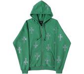 European and American loose top cross hot diamond hoodie women's high street Harajuku retro hip hop zipper Y2K hooded sweatshirt