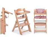 ms Trona para bebé de Madera Full PLEGABLE - Evolutiva- Silla Alta, Ergonómica, Regulable, Segura