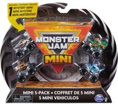 Monster Jam - 5 Pack Monster Truck- Pack Oficial de 5 Mini Coches de Juguetes Coleccionables, Escala 1:87-6066965 - Juguetes Niños 3 Años +