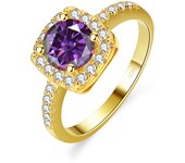 JoyceJelly 22 choices Sterling Silver 925 Rings With 1CT Colorful Moissanite Ring Plated 14K Gold Luxury Jewelry For Engagement