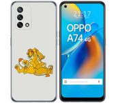 Tumundosmartphone Funda Gel Tpu para Oppo A74 4G diseño Leones Dibujos