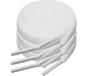 3 pares de cordones planos blancos, adecuados para zapatillas, etc.