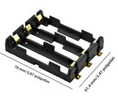 1/4 Slot 18650 SMT Battery Holder Rechargeable Power Bank Case With Bronze Pins Portable 18650 Battery Storage Box 1S 2S 3S 4S