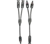 Y Branch Solar Panel Cable Connector Adapter, 1 Pair M/FF and F/MM