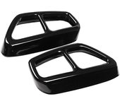 Stainless Steel Car Rear Exhaust Muffler Pipe Cover Trim Exhaust Muffler Panel For- 5 Series G30 G31