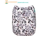 U Pick ALVABABY All in one Diaper AIO Baby Cloth Diaper Sewn-in 1pc 4-layer Bamboo Insert Reusable Cloth Diaper for Baby 3-15kg