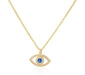Zircon Evil Eye Pendant Necklaces For Women Stainless Steel Gold Color Necklace 2024 Trend Aesthetic Lucky Turkish Jewerly Gift