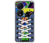 Tumundosmartphone Funda Silicona Antigolpes para Huawei Honor 90 Smart 5G diseño Zapatillas 14 Dibujos