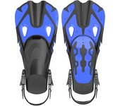Aletas de silicona para snorkel, entrenamiento para adultos y niños, portátiles, cómodas, antideslizantes, equipo de natación, aletas de buceo.