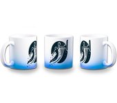 MERCHANDMANIA TAZA DEGRADADO COLOR logo baloncesto deporte balon jugadores color mug