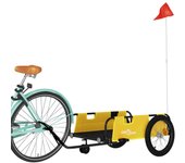 vidaXL Remolque para bicicletas hierro y tela Oxford Color Negro,  Amarillo,  Azul y mas