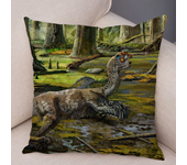 Jurassic Dinosaur Cushion Cover Decorative Wild Animal Print Pillowcase for Car Sofa Home Decor  45x45cm
