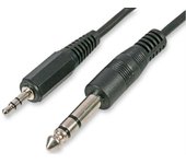 Cable de audio estéreo, jack 3,5 mm a 6,35 mm, macho a macho para guitarras, amplificadores, mesas de mezclas, home cinema, móviles, tablets (3 m)