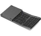 Teclado Inalámbrico Recargable USB Para IOS, Android, Windows PC Portáthil Smartphone-Negro