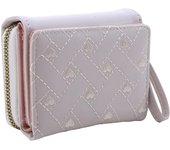 Verde Cartera de Tres Pliegues para Mujer - Bolso de PU con Múltiples Objetos - Bolsillo Corto - Patrón de Amor Atado a la Moda - Korean Minimalist - Nuevo 2024