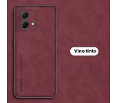 Lambskin Texture Leather Lens Full Protect Cover For Motorola Moto G84 5G G54 G34 G24 G14 Edge 30 40 NEO 4G 5G