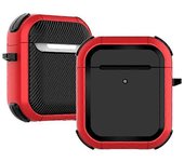 Funda para AirPods 2 y 1, resistente funda protectora de cuerpo completo, compatible con AirPods, estuche de carga inalámbrica con llavero, LED frontal visible