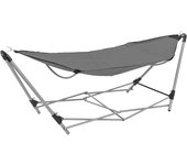 Hamaca con soporte plegable Gris