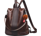 Mochila de Las Mujeres Mochila de Nylon Impermeable Ocasional del Bolso de Hombro con asa de la manija antirrobo, Negro