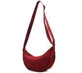 Bolso bandolera de Nailon impermeable con forma de Medio Luna, informal y lidero, para Mujer, with Correa ajustable para el hombre, ideal para Viajes, comprar, escuela y oficina.